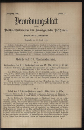 Verordnungsblatt für das Volksschulwesen im Königreiche Böhmen 19100430 Seite: 1