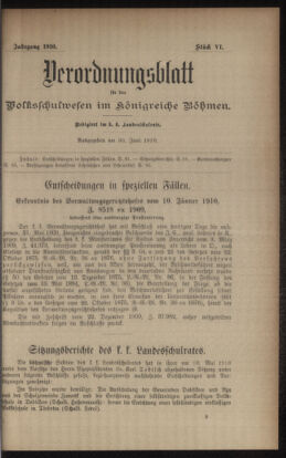 Verordnungsblatt für das Volksschulwesen im Königreiche Böhmen 19100630 Seite: 1