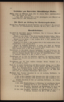 Verordnungsblatt für das Volksschulwesen im Königreiche Böhmen 19100831 Seite: 20