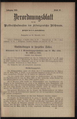 Verordnungsblatt für das Volksschulwesen im Königreiche Böhmen 19101130 Seite: 1