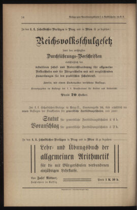 Verordnungsblatt für das Volksschulwesen im Königreiche Böhmen 19101231 Seite: 22