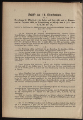 Verordnungsblatt für das Volksschulwesen im Königreiche Böhmen 19110131 Seite: 2