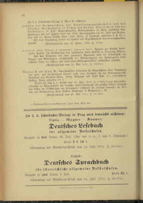 Verordnungsblatt für das Volksschulwesen im Königreiche Böhmen 19110731 Seite: 12