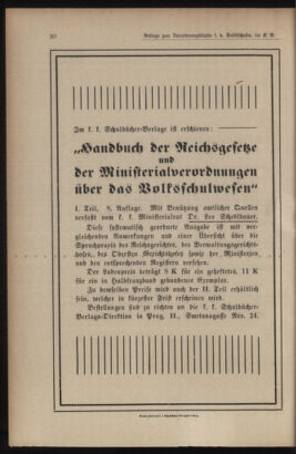 Verordnungsblatt für das Volksschulwesen im Königreiche Böhmen 19111231 Seite: 188