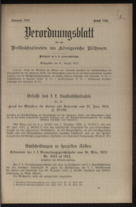 Verordnungsblatt für das Volksschulwesen im Königreiche Böhmen