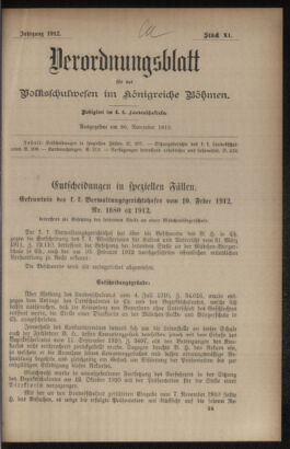 Verordnungsblatt für das Volksschulwesen im Königreiche Böhmen 19121130 Seite: 1