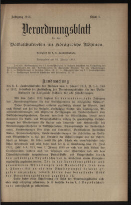 Verordnungsblatt für das Volksschulwesen im Königreiche Böhmen 19130131 Seite: 1