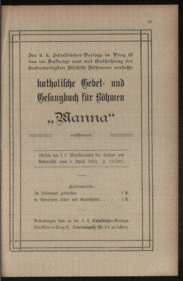 Verordnungsblatt für das Volksschulwesen im Königreiche Böhmen 19130131 Seite: 15