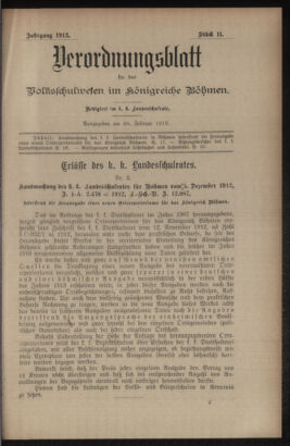 Verordnungsblatt für das Volksschulwesen im Königreiche Böhmen 19130228 Seite: 1