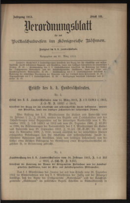 Verordnungsblatt für das Volksschulwesen im Königreiche Böhmen 19130331 Seite: 1