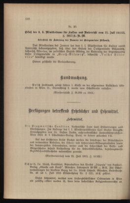 Verordnungsblatt für das Volksschulwesen im Königreiche Böhmen 19130831 Seite: 12