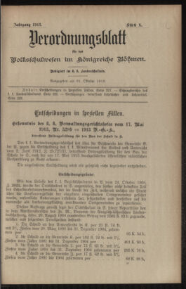 Verordnungsblatt für das Volksschulwesen im Königreiche Böhmen 19131031 Seite: 1