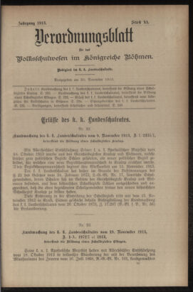 Verordnungsblatt für das Volksschulwesen im Königreiche Böhmen 19131130 Seite: 1