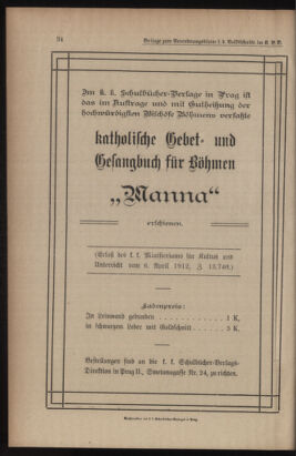 Verordnungsblatt für das Volksschulwesen im Königreiche Böhmen 19131231 Seite: 50