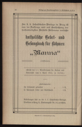 Verordnungsblatt für das Volksschulwesen im Königreiche Böhmen 19131231 Seite: 54