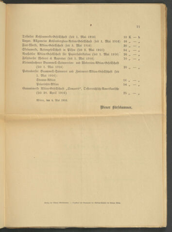 Verordnungsblatt der Wiener Börsekammer 19160504 Seite: 3