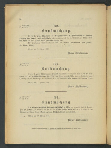 Verordnungsblatt der Wiener Börsekammer 19180117 Seite: 2