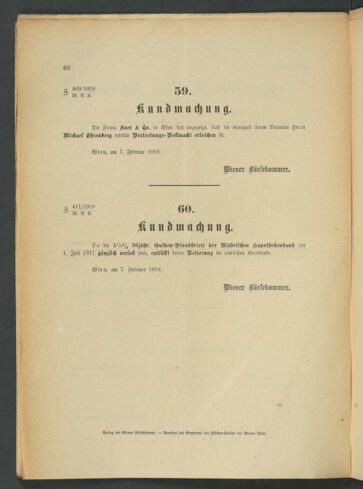 Verordnungsblatt der Wiener Börsekammer 19180208 Seite: 2