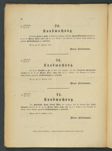 Verordnungsblatt der Wiener Börsekammer 19180218 Seite: 2