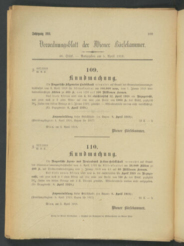 Verordnungsblatt der Wiener Börsekammer 19180405 Seite: 3