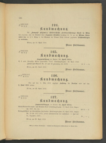 Verordnungsblatt der Wiener Börsekammer 19180426 Seite: 2