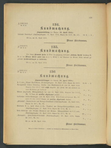 Verordnungsblatt der Wiener Börsekammer 19180430 Seite: 3