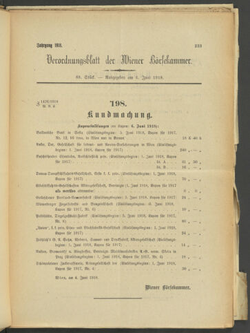 Verordnungsblatt der Wiener Börsekammer 19180606 Seite: 5