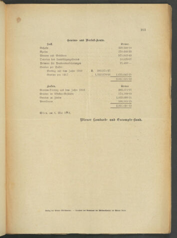 Verordnungsblatt der Wiener Börsekammer 19180619 Seite: 7