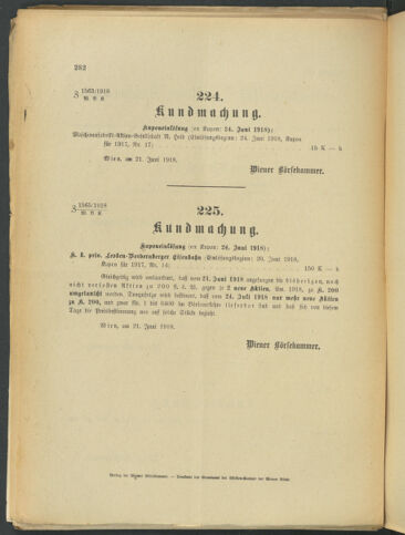 Verordnungsblatt der Wiener Börsekammer 19180621 Seite: 6