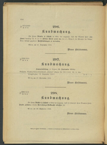 Verordnungsblatt der Wiener Börsekammer 19180920 Seite: 2