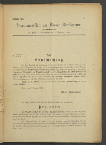 Verordnungsblatt der Wiener Börsekammer