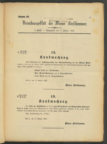 Verordnungsblatt der Wiener Börsekammer