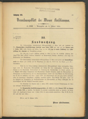 Verordnungsblatt der Wiener Börsekammer 19350131 Seite: 3