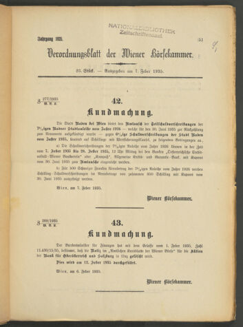 Verordnungsblatt der Wiener Börsekammer 19350207 Seite: 5