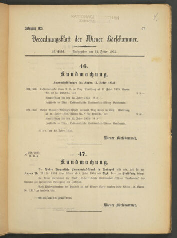 Verordnungsblatt der Wiener Börsekammer