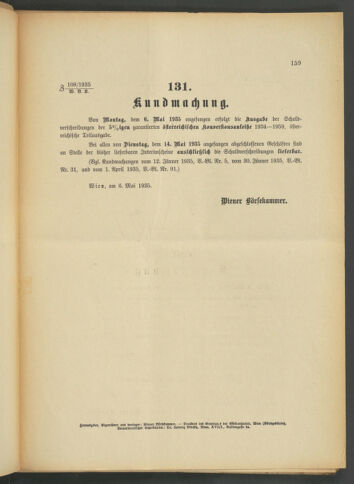 Verordnungsblatt der Wiener Börsekammer 19350507 Seite: 3