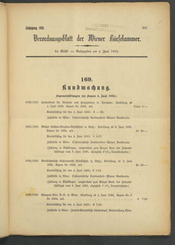 Verordnungsblatt der Wiener Börsekammer 19350604 Seite: 7