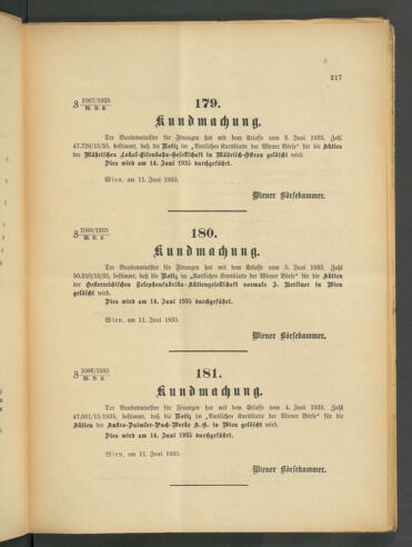 Verordnungsblatt der Wiener Börsekammer 19350612 Seite: 3