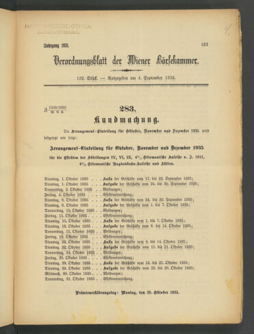 Verordnungsblatt der Wiener Börsekammer 19350904 Seite: 1