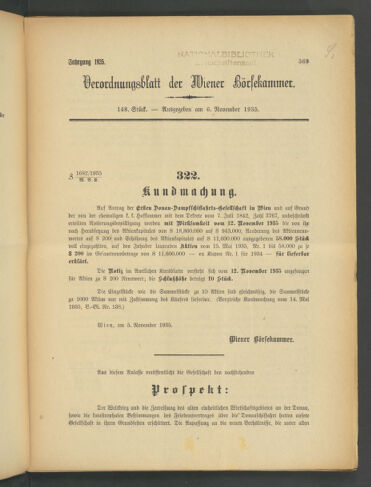 Verordnungsblatt der Wiener Börsekammer