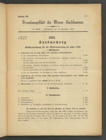 Verordnungsblatt der Wiener Börsekammer 19351129 Seite: 1