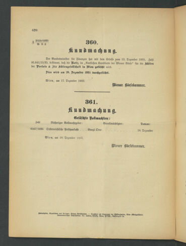 Verordnungsblatt der Wiener Börsekammer 19351219 Seite: 2