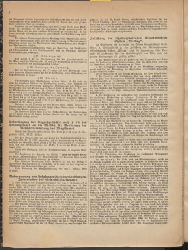 Verordnungsblatt des Wiener Magistrates. Normativbestimmungen des Gemeinderates, Stadtsenates in Angelegenheiten der Gemeindeverwaltung und polititschen Ausführung 19220128 Seite: 6