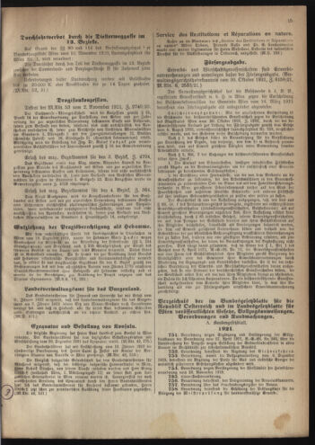 Verordnungsblatt des Wiener Magistrates. Normativbestimmungen des Gemeinderates, Stadtsenates in Angelegenheiten der Gemeindeverwaltung und polititschen Ausführung 19220225 Seite: 7