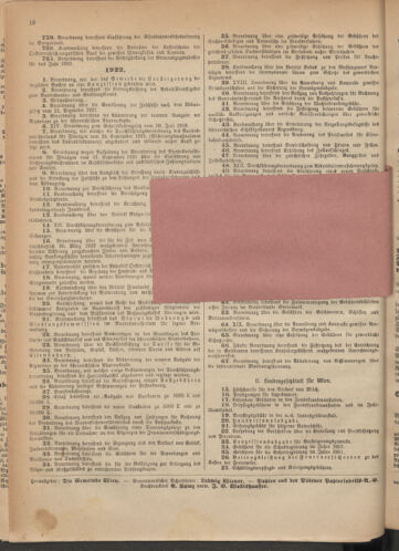 Verordnungsblatt des Wiener Magistrates. Normativbestimmungen des Gemeinderates, Stadtsenates in Angelegenheiten der Gemeindeverwaltung und polititschen Ausführung 19220509 Seite: 2