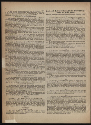 Verordnungsblatt des Wiener Magistrates. Normativbestimmungen des Gemeinderates, Stadtsenates in Angelegenheiten der Gemeindeverwaltung und polititschen Ausführung 19230131 Seite: 4