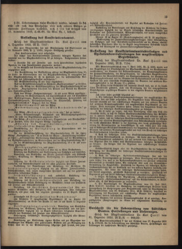 Verordnungsblatt des Wiener Magistrates. Normativbestimmungen des Gemeinderates, Stadtsenates in Angelegenheiten der Gemeindeverwaltung und polititschen Ausführung 19230228 Seite: 3