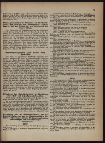 Verordnungsblatt des Wiener Magistrates. Normativbestimmungen des Gemeinderates, Stadtsenates in Angelegenheiten der Gemeindeverwaltung und polititschen Ausführung 19230331 Seite: 7