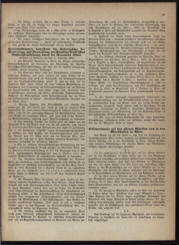 Verordnungsblatt des Wiener Magistrates. Normativbestimmungen des Gemeinderates, Stadtsenates in Angelegenheiten der Gemeindeverwaltung und polititschen Ausführung 19231031 Seite: 3