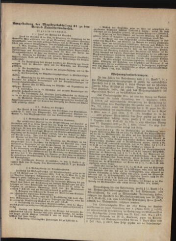 Verordnungsblatt des Wiener Magistrates. Normativbestimmungen des Gemeinderates, Stadtsenates in Angelegenheiten der Gemeindeverwaltung und polititschen Ausführung 19240131 Seite: 5